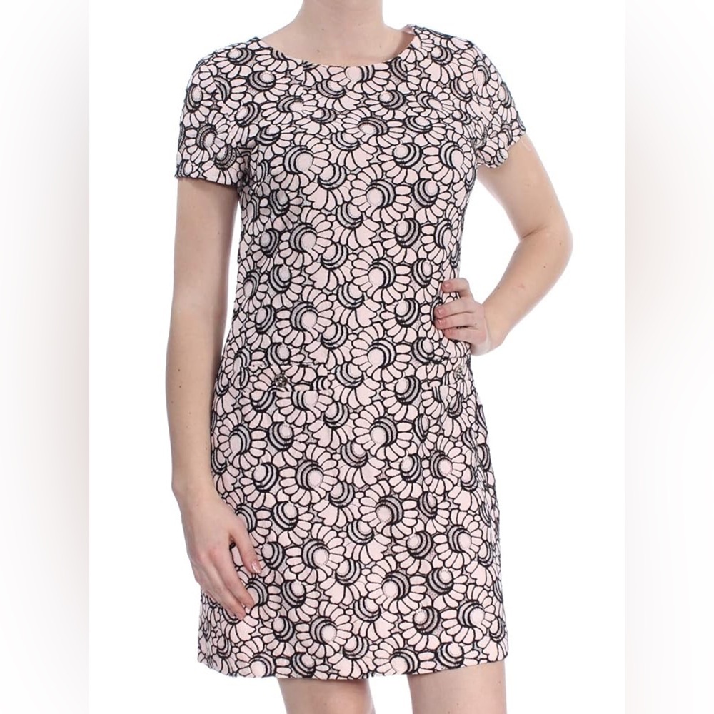 TOMMY HILFIGER Lace Floral Print Wear to Work Dress Pink Size 14 NEW